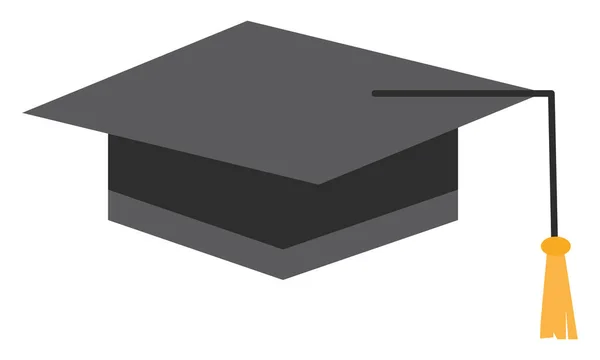 Καπέλο Πανεπιστημίου Εικονογράφηση Διάνυσμα Λευκό Φόντο — Διανυσματικό Αρχείο