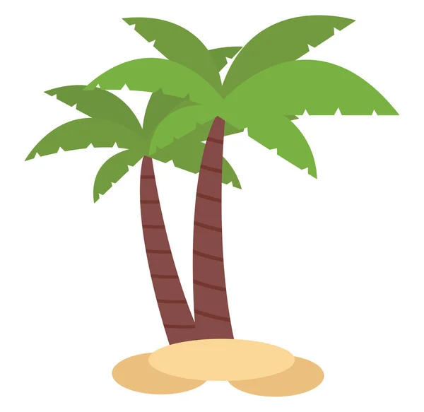 Cocnut Tree Ilustración Vector Sobre Fondo Blanco — Vector de stock
