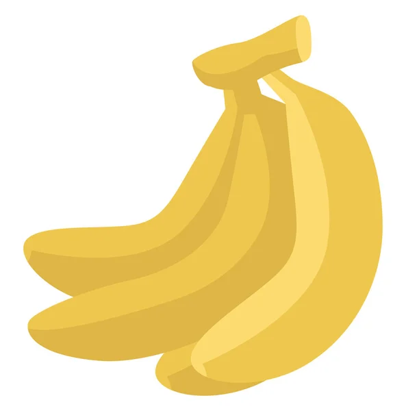 Plátanos Ilustración Vector Sobre Fondo Blanco — Vector de stock