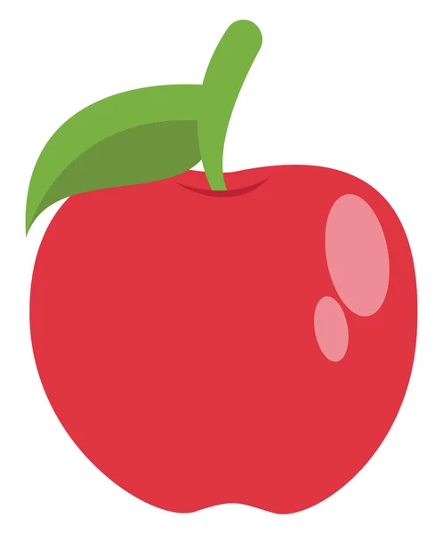 Червоне Яблуко Ілюстрація Вектор Білому Тлі — стоковий вектор