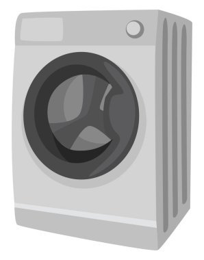 Çamaşır makinesi, illüstrasyon, beyaz arkaplan üzerindeki vektör