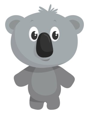 Oyuncak koala, illüstrasyon, beyaz arkaplanda vektör
