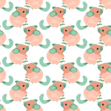 Chinchila deseni, illüstrasyon, beyaz arkaplan üzerindeki vektör