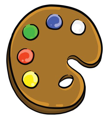 Renk paleti çizimi, illüstrasyon, beyaz arkaplan üzerindeki vektör