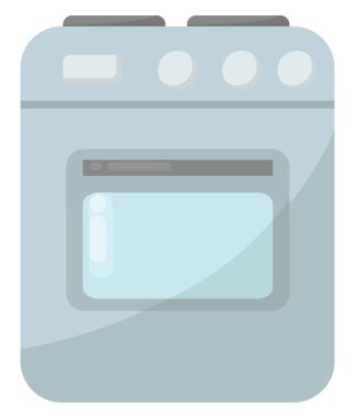 Gaz fırını, illüstrasyon, beyaz arkaplanda vektör