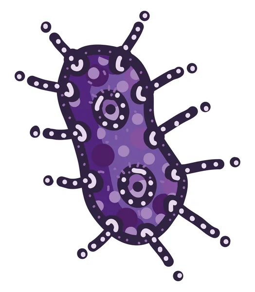 Virus Mit Augen Illustration Vektor Auf Weißem Hintergrund — Stockvektor