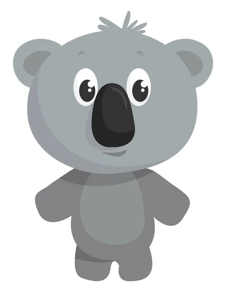 Leksak Koala Illustration Vektor Vit Bakgrund — Stock vektor