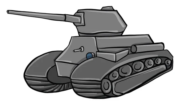Grauer Tank Illustration Vektor Auf Weißem Hintergrund — Stockvektor
