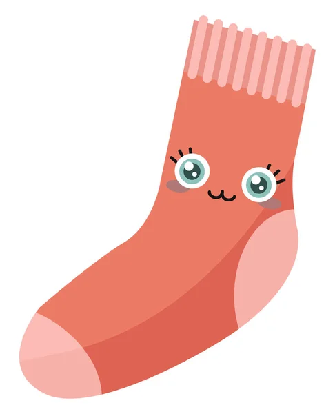 Рожевий Шкарпетка Ілюстрація Вектор Білому Тлі — стоковий вектор