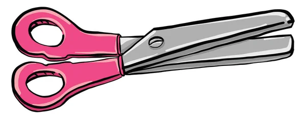 Pink Scissors Illustration Vector White Background — Stock Vector