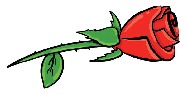 红玫瑰 白色背景上的矢量 — 图库矢量图片