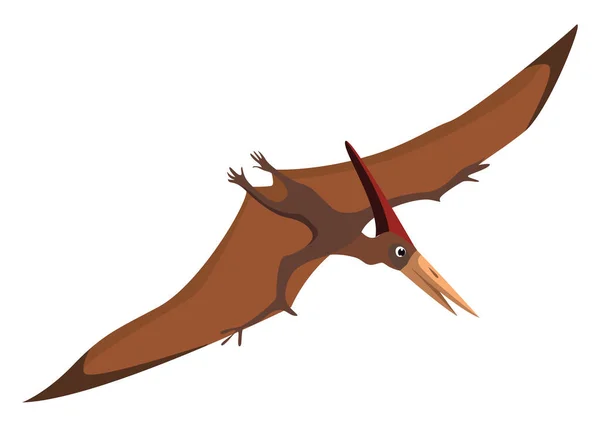 Pterodaktyl Ilustracja Wektor Białym Tle — Wektor stockowy