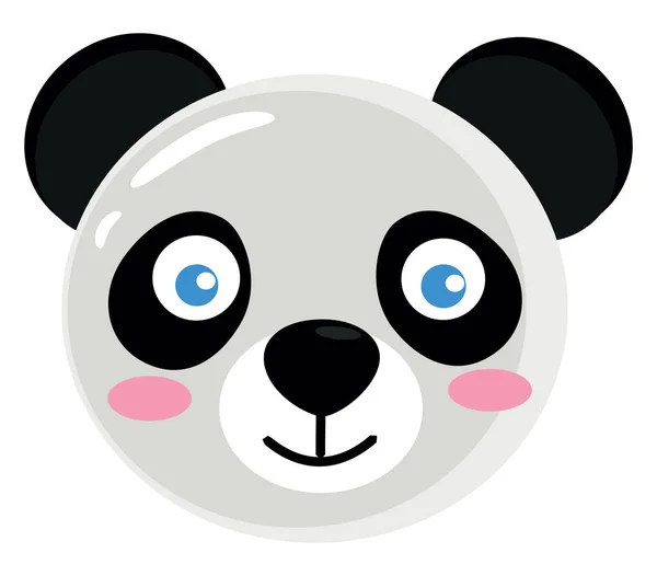 Panda Głowa Ilustracja Wektor Białym Tle — Wektor stockowy