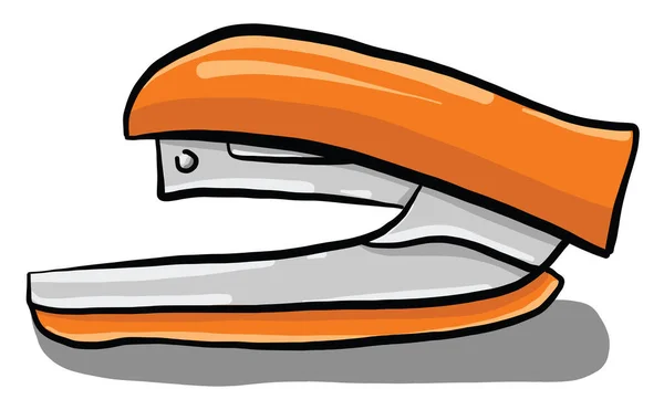 Cucitrice Arancione Illustrazione Vettore Sfondo Bianco — Vettoriale Stock