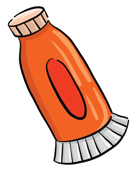 Oranje Verf Illustratie Vector Witte Achtergrond — Stockvector