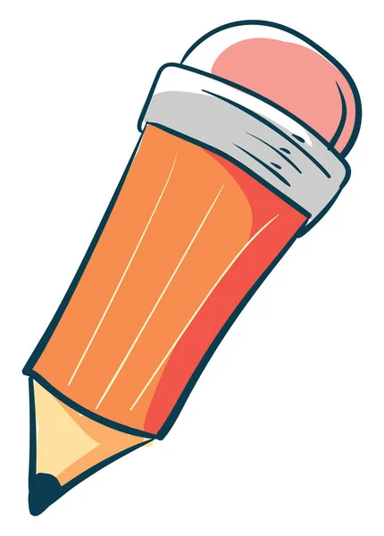 Ołówek Pomarańczowy Ilustracja Wektor Białym Tle — Wektor stockowy