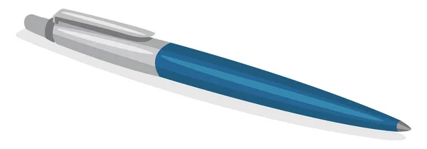 Blauwe Pen Illustratie Vector Witte Achtergrond — Stockvector