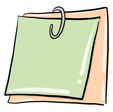 Yapışkan not, illüstrasyon, beyaz arkaplan üzerindeki vektör