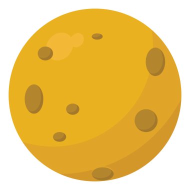 Sarı ay, illüstrasyon, beyaz arkaplanda vektör