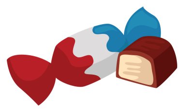 Süt çikolatası, illüstrasyon, beyaz arka plan vektörü