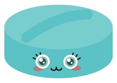 Tıbbi tablet, illüstrasyon, beyaz arkaplan üzerindeki vektör