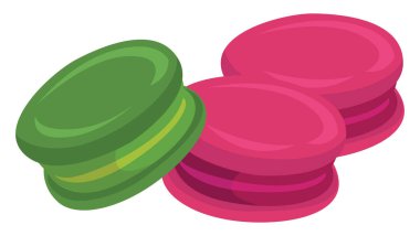 Renkli makaron, illüstrasyon, beyaz arkaplanda vektör