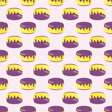 Kek deseni, illüstrasyon, beyaz arkaplan üzerindeki vektör