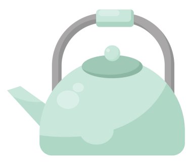 Çaydanlık, illüstrasyon, beyaz arkaplan vektörü