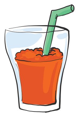 Portakal suyu, illüstrasyon, beyaz arkaplanda vektör