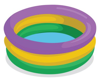 Şişme havuz, illüstrasyon, beyaz arkaplanda vektör