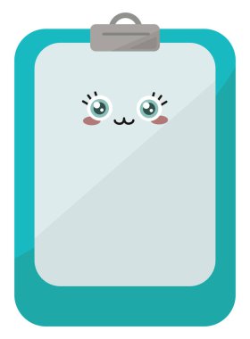 Mavi defter, illüstrasyon, beyaz arkaplanda vektör