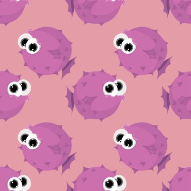 Pembe yağlı balıklar, illüstrasyon, beyaz arkaplanda vektör