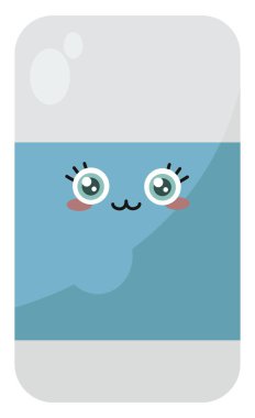 Sevimli silgi, illüstrasyon, beyaz arkaplan üzerindeki vektör