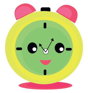 Mutlu saat, illüstrasyon, beyaz arkaplan üzerindeki vektör