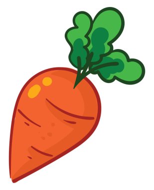 Yağlı havuç, illüstrasyon, beyaz arkaplan vektörü