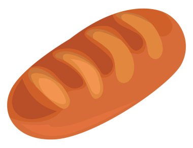 ekmek, illüstrasyon, beyaz arkaplanda vektör