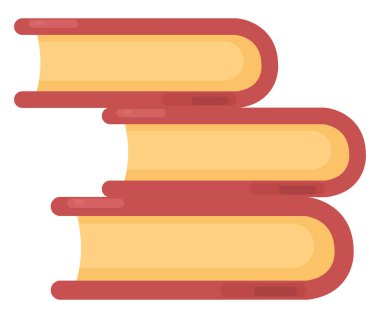 Kitaplar, illüstrasyon, beyaz arka plan üzerinde vektör