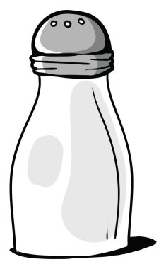 Tuz karıştırıcı, illüstrasyon, beyaz arkaplanda vektör