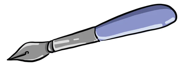Old Ink Pen Illustration Vector White Background — Stock Vector
