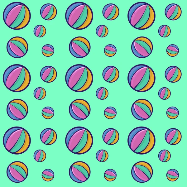 Multicolor Balls Pattern Illustration Vector White Background — Stock Vector