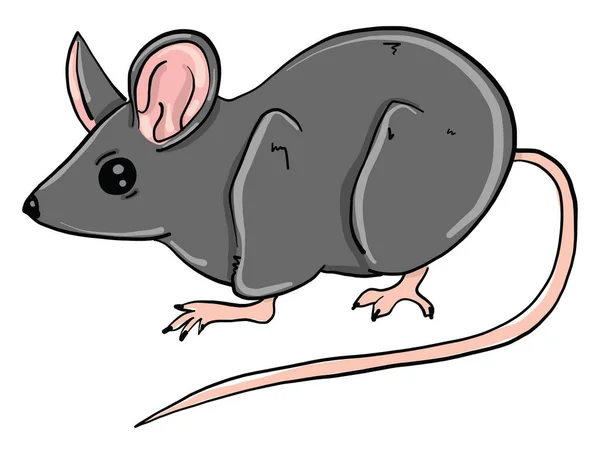 Kleine Maus Illustration Vektor Auf Weißem Hintergrund — Stockvektor