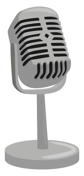 Большой Микрофон Иллюстрация Вектор Белом Фоне — стоковый вектор