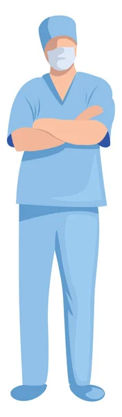 Medisch Uniform Illustratie Vector Witte Achtergrond — Stockvector