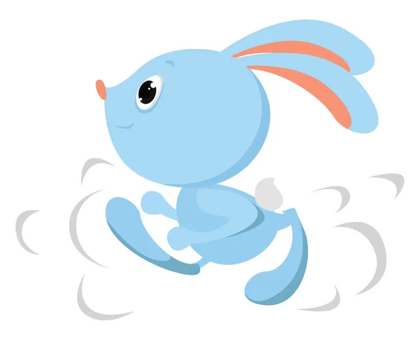 Bunny Lopen Marathon Illustratie Vector Witte Achtergrond — Stockvector