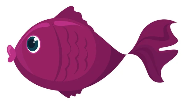 Fialové Ryby Ilustrace Vektor Bílém Pozadí — Stockový vektor