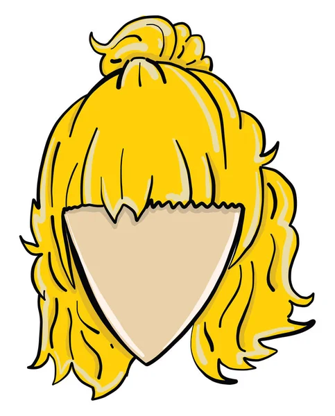 Зачіска Блондинка Ілюстрація Вектор Білому Тлі — стоковий вектор