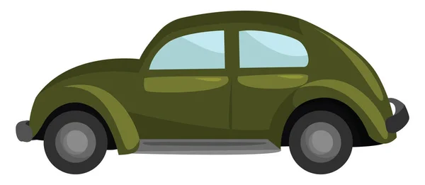 Groene Auto Illustratie Vector Witte Achtergrond — Stockvector