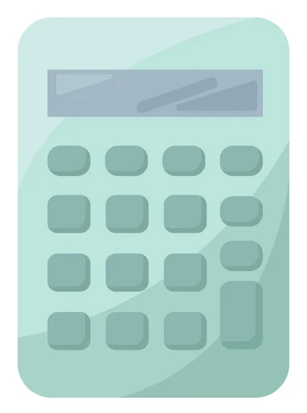 Calculadora Verde Ilustración Vector Sobre Fondo Blanco — Vector de stock