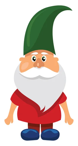 Gnome Hat Illustration Vector White Background — Stock Vector