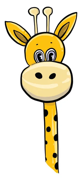 Girafa Amarela Ilustração Vetor Sobre Fundo Branco — Vetor de Stock